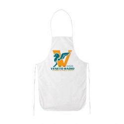 grembiule bianco cucina scritta logo veneto radio gadget