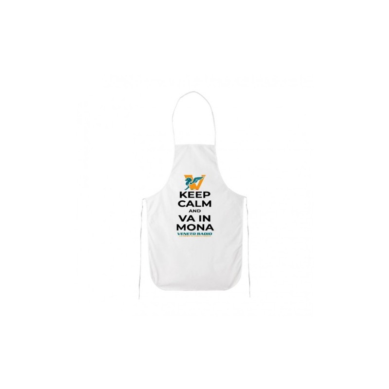 grembiule bianco cucina scritta veneto radio keep calm and va in mona