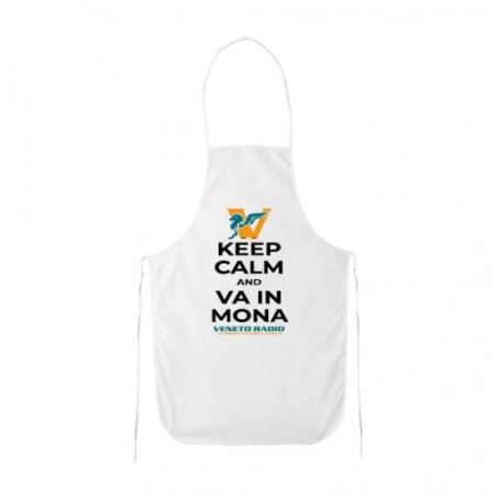 grembiule bianco cucina scritta veneto radio keep calm and va in mona