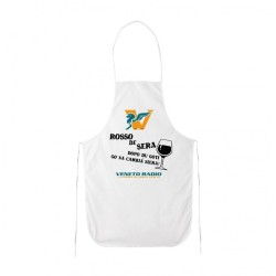grembiule bianco cucina scritta veneto radio rosso de sera