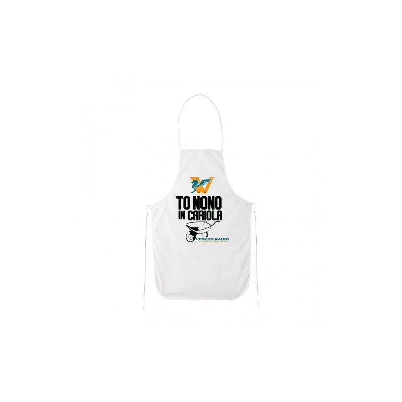 grembiule bianco cucina scritta veneto radio to nono in cariola