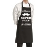 grembiule nero con scritta super papa' in cucina