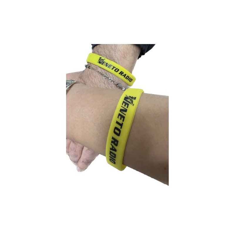 kit 2 braccialetti in silicone con stampa logo veneto radio