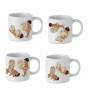 Kit 4 tazzine da caffè in ceramica con stampa pose kamasutra da ml 200