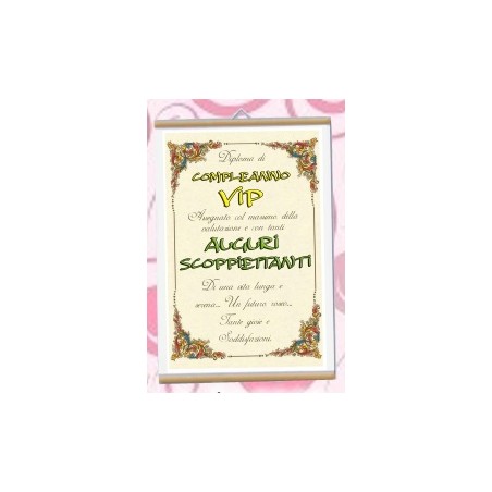 Locandina compleanno 23x35cm Compleanno VIP