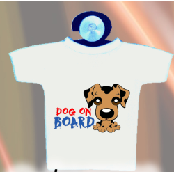 Mini maglietta con scritta (dog on board)