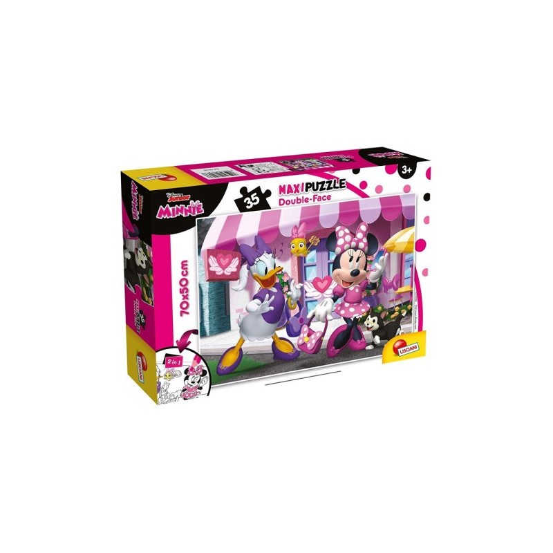 Minnie ti aspetta per un doppio divertimento! I nostri puzzle double face sono perfetti per le piccole fan di Minnie: da un lat Minnie ti aspetta per un doppio divertimento! I nostri puzzle double face sono perfetti per le piccole fan di Minnie: da un lat