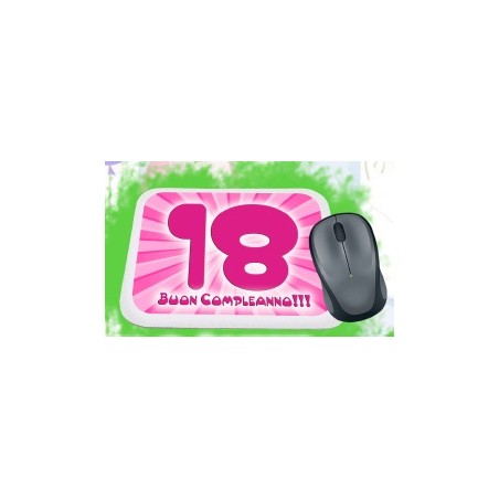 Mouse pad compleanno 18 anni