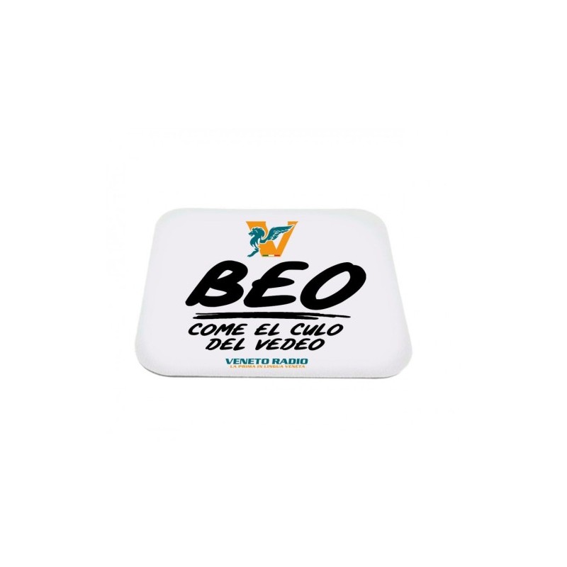 mouse pad tappetino rettangolare pc scritta veneto radio beo come el culo del vedeo