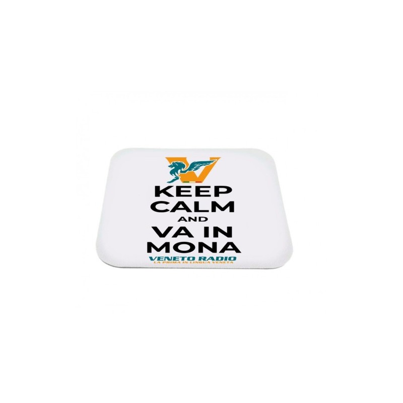 mouse pad tappetino rettangolare pc scritta veneto radio keep calm and va in mona