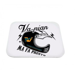 mouse pad tappetino rettangolare pc scritta veneto radio va pian ma fa presto