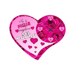 Orologio a cuore cm20x16 "Sei la figlia...