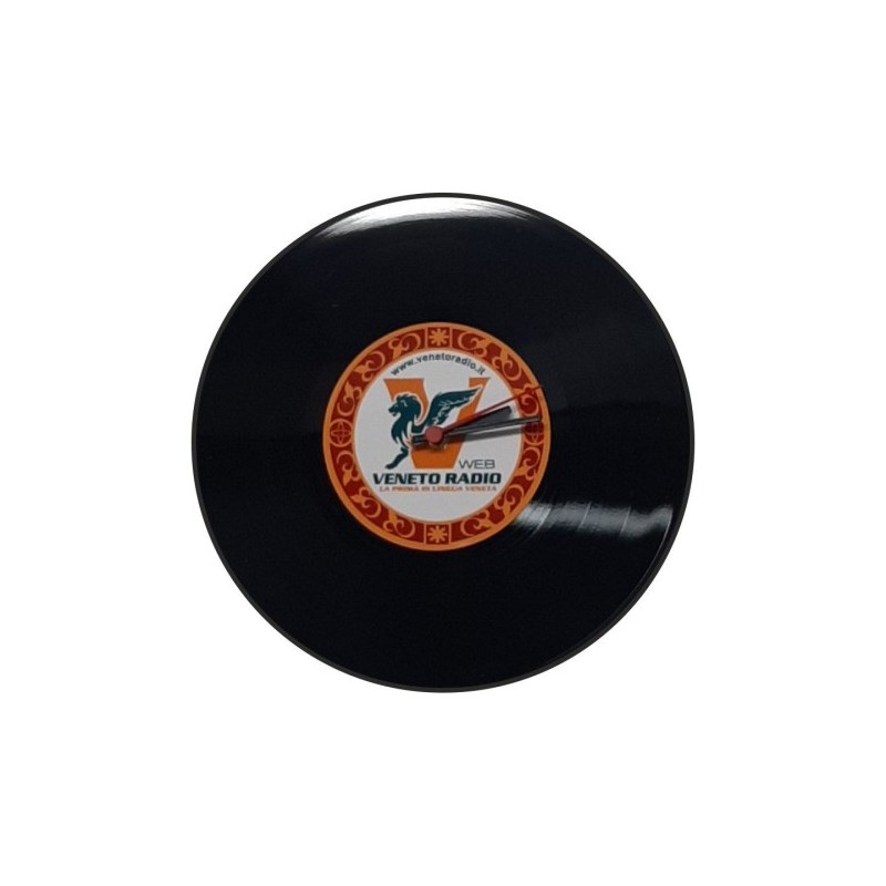 Orologio lp vinile con logo veneto radio