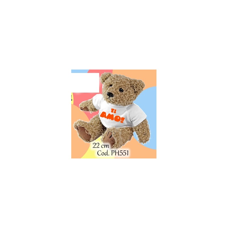 Peluches 22cm con scritta Ti amo
