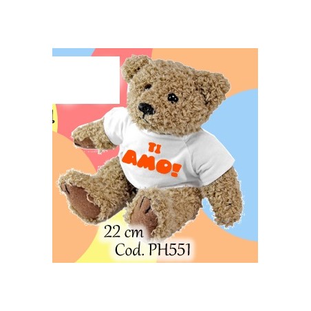 Peluches 22cm con scritta Ti amo