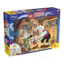 Pinocchio prende vita, due volte! I nostri puzzle double face ti offrono il doppio del divertimento: un lato colorato e uno da 