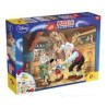 Pinocchio prende vita, due volte! I nostri puzzle double face ti offrono il doppio del divertimento: un lato colorato e uno da 