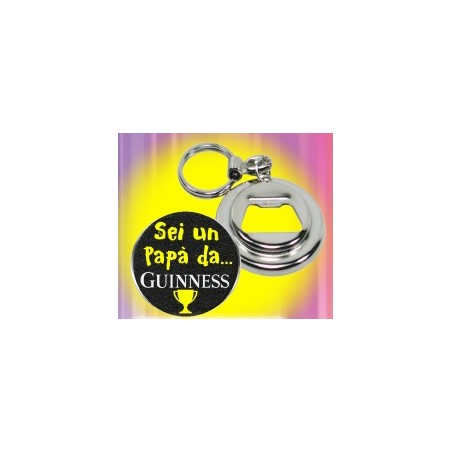 Portachiavi apribottiglia. Sei un papà da guiness.