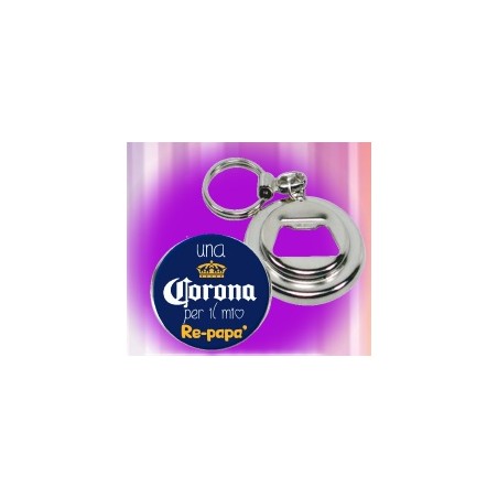 Portachiavi apribottiglia. Una corona per il mio Papà.