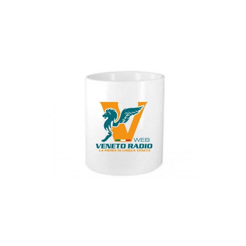 portapenne ceramica scritta logo veneto radio gadget