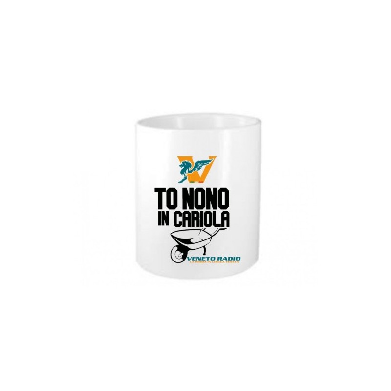 portapenne ceramica scritta veneto radio to nono in cariola