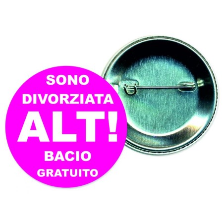 Spille personalizzate ( sono divorziata alt bacio gratiuto)
