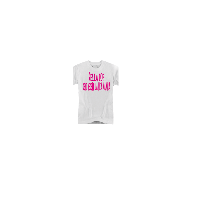 t-shirt baby frase divertente "bella io? Devi vedere la mamma"