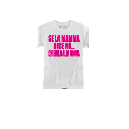 t-shirt baby frase divertente "se la mamma dice no.."