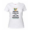 t-shirt bianca donna scritta veneto radio keep calm and va in mona