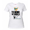 t-shirt bianca donna scritta veneto radio to nono in cariola