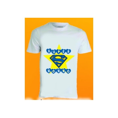 T-shirt bianca in poliestere Super nonno
