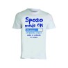 t-shirt bianca uomo scritta addio al celibato in corso sposo mode on matrimonio