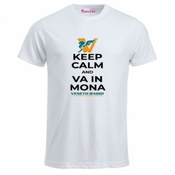 t-shirt bianca uomo scritta veneto radio keep calm and va in mona