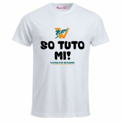 t-shirt bianca uomo scritta veneto radio so tuto mi