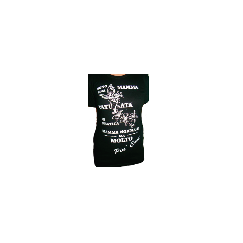 t-shirt con frase . mamma tatuata.  taglie assortite S-M-L-XL-XXL