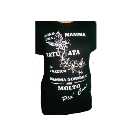 t-shirt con frase . mamma tatuata.  taglie assortite S-M-L-XL-XXL