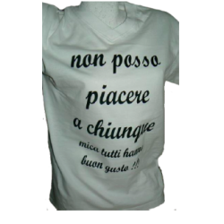 t-shirt con frase . non posso piacere a chiumnque... taglie assortite S-M-L-XL-XXL