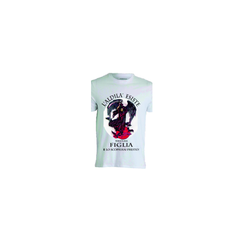 t-shirt con frase .l'aldila esiste.. taglie assortite S-M-L-XL-XXL