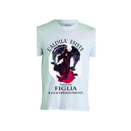 t-shirt con frase .l'aldila esiste.. taglie assortite S-M-L-XL-XXL