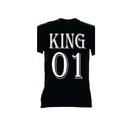 t-shirt con frase KING taglie assortite S-M-L-XL-XXL