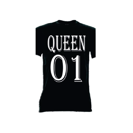 t-shirt con frase QUEEN taglie assortite S-M-L-XL-XXL