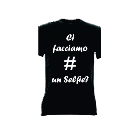 t-shirt frase spiritosa .Ci facciamo un selfiie. taglie assortite S-M-L-XL-XXL