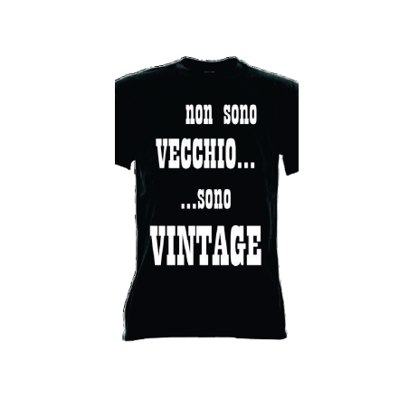 t-shirt frase spiritosa .non sono vecchio sono vintage. taglie assortite S-M-L-XL-XXL