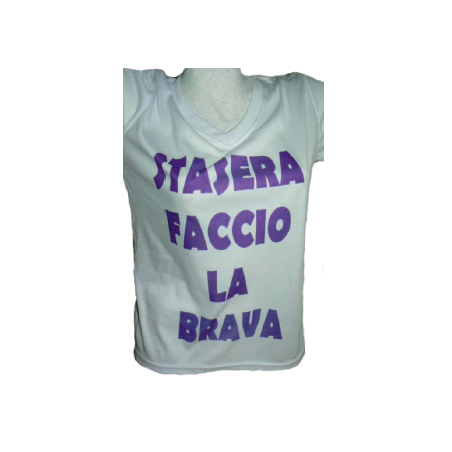 t-shirt frase spiritosa .stasera faccio la brava. taglie assortite S-M-L-XL-XXL