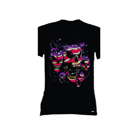 t-shirt frase spiritosa taglie assortite S-M-L-XL-XXL. Teschio patriottico