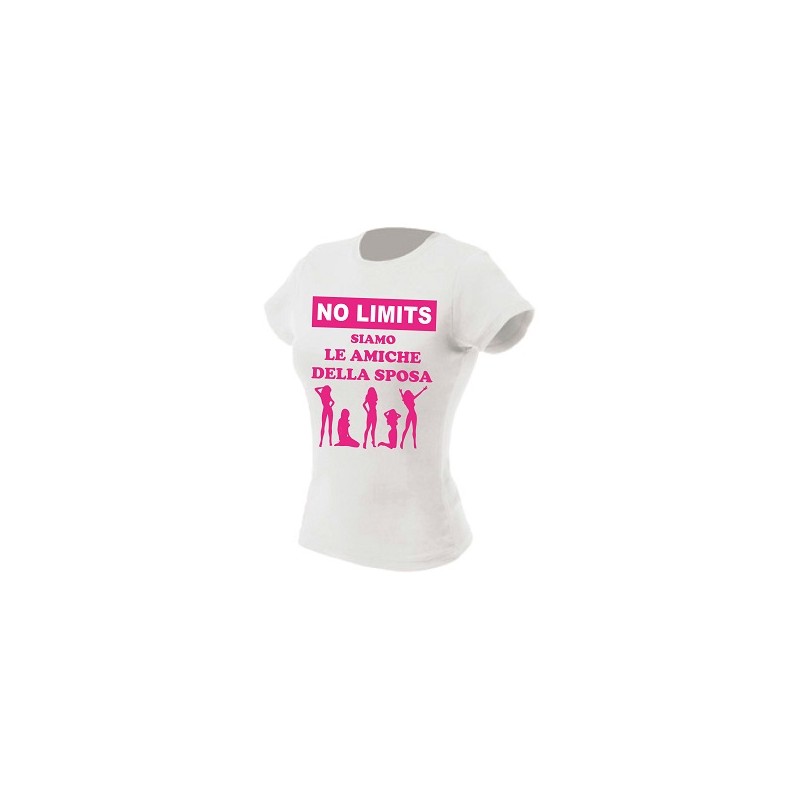 T-shirt in cotone no limits siamo le amiche della sposa