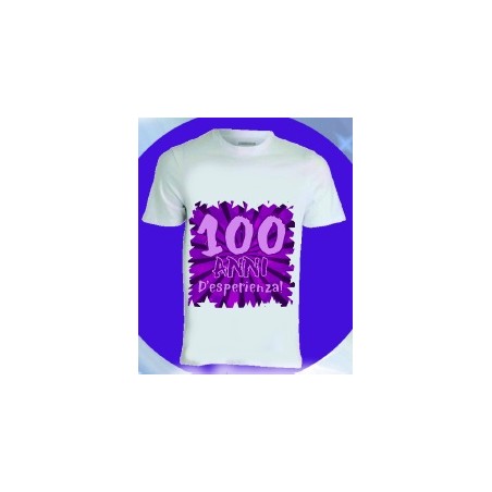 T-shirt in poliestere compleanno 100 anni