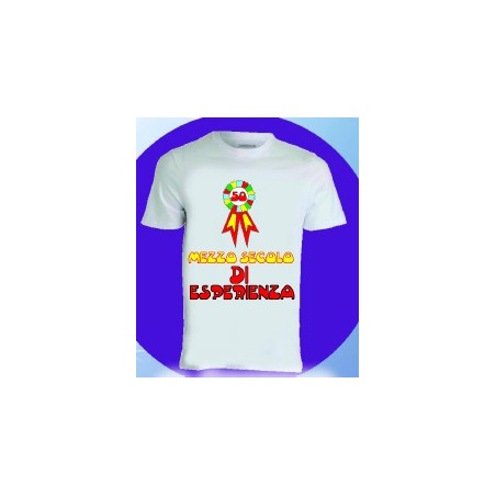 T-shirt in poliestere compleanno 50 anni