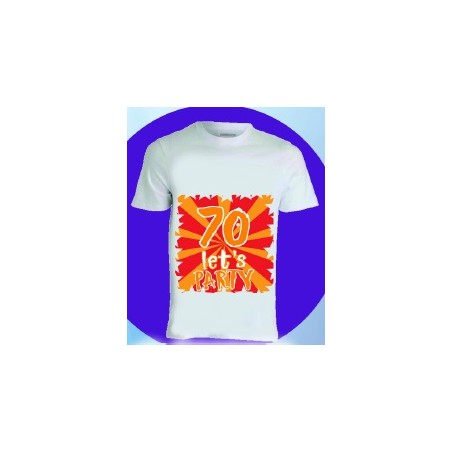 T-shirt in poliestere compleanno 70 anni