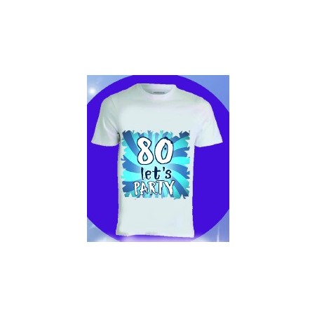 T-shirt in poliestere compleanno 80 anni